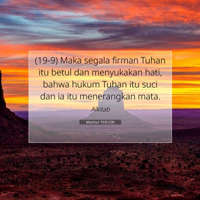 Mazmur 19:8 Ayat Alkitab Dijelaskan