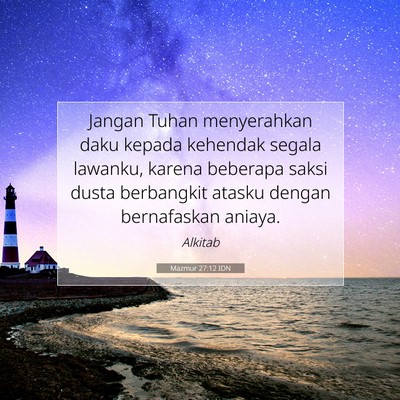 Mazmur 27:12 Ayat Alkitab Dijelaskan