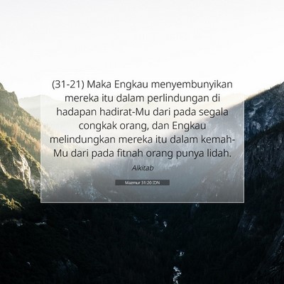 Mazmur 31:20 IDN Gambar Ayat Alkitab