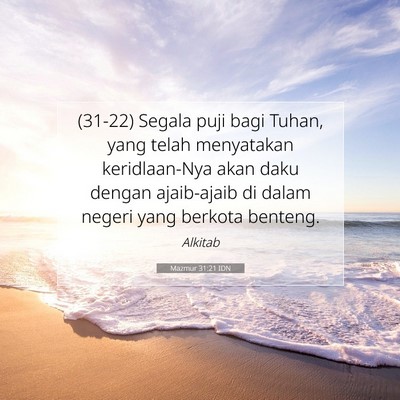 Mazmur 31:21 IDN Gambar Ayat Alkitab