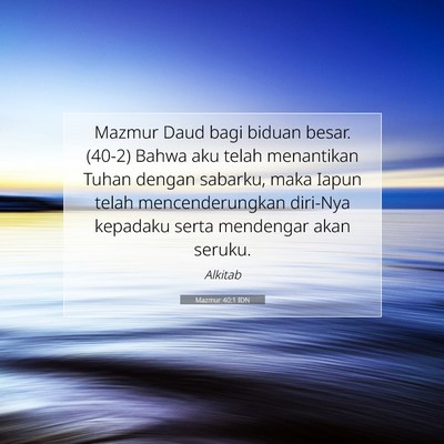 Mazmur 40:1 IDN Gambar Ayat Alkitab