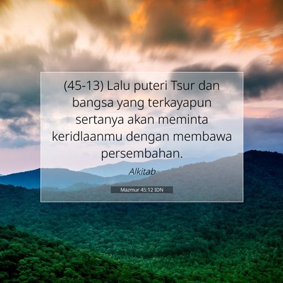 Mazmur 45:12 IDN Gambar Ayat Alkitab