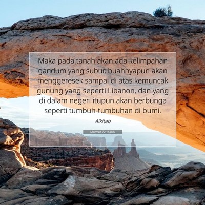 Mazmur 72:16 Ayat Alkitab Dijelaskan