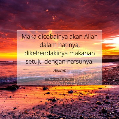 Mazmur 78:18 IDN Gambar Ayat Alkitab