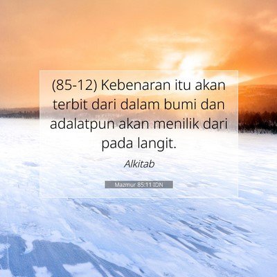Mazmur 85:11 IDN Gambar Ayat Alkitab