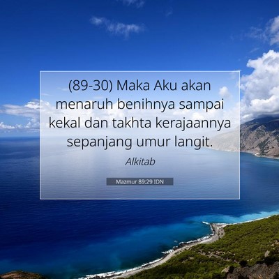 Mazmur 89:29 IDN Gambar Ayat Alkitab