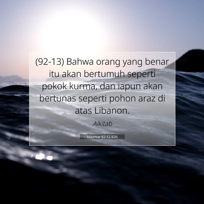 Mazmur 92:12 IDN Gambar Ayat Alkitab