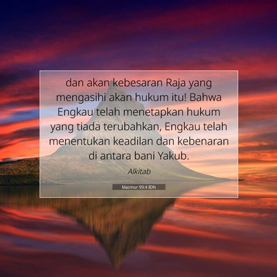 Mazmur 99:4 Ayat Alkitab Dijelaskan