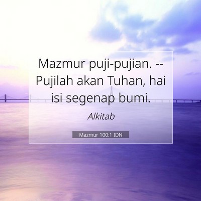 Mazmur 100:1 IDN Gambar Ayat Alkitab