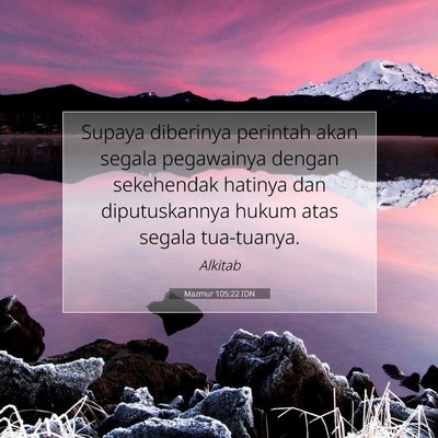 Mazmur 105:22 IDN Gambar Ayat Alkitab