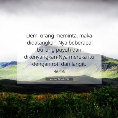 Mazmur 105:40 IDN Gambar Ayat Alkitab