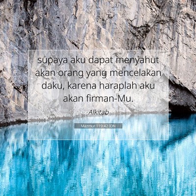Mazmur 119:42 Ayat Alkitab Dijelaskan