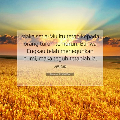 Mazmur 119:90 Ayat Alkitab Dijelaskan