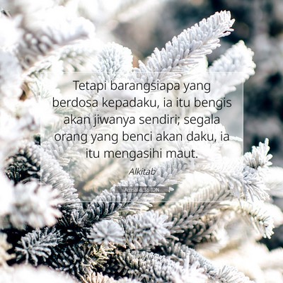 Amsal 8:36 IDN Gambar Ayat Alkitab