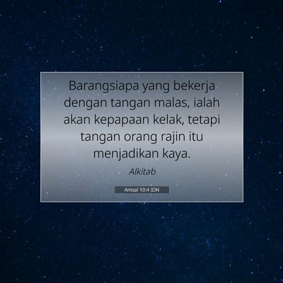 Amsal 10:4 IDN Gambar Ayat Alkitab
