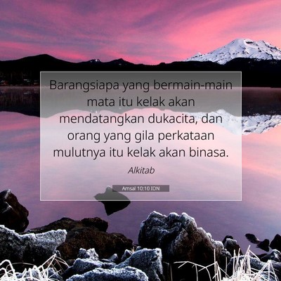 Amsal 10:10 Ayat Alkitab Dijelaskan
