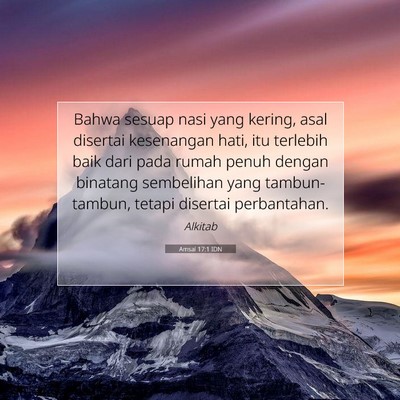 Amsal 17:1 IDN Gambar Ayat Alkitab