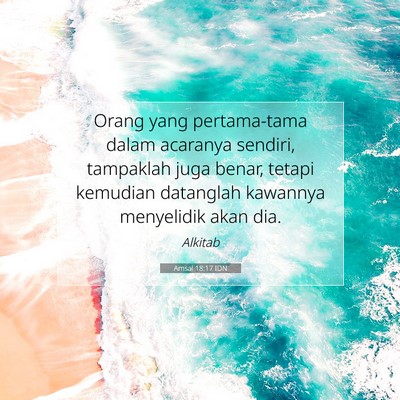 Amsal 18:17 Ayat Alkitab Dijelaskan