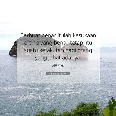 Amsal 21:15 Ayat Alkitab Dijelaskan