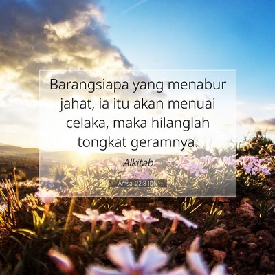 Amsal 22:8 IDN Gambar Ayat Alkitab