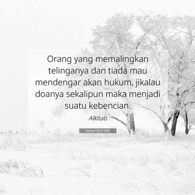 Amsal 28:9 IDN Gambar Ayat Alkitab
