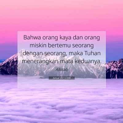 Amsal 29:13 IDN Gambar Ayat Alkitab