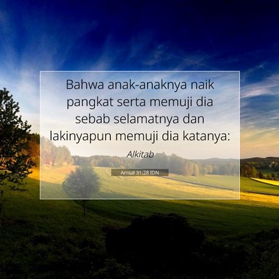 Amsal 31:28 IDN Gambar Ayat Alkitab