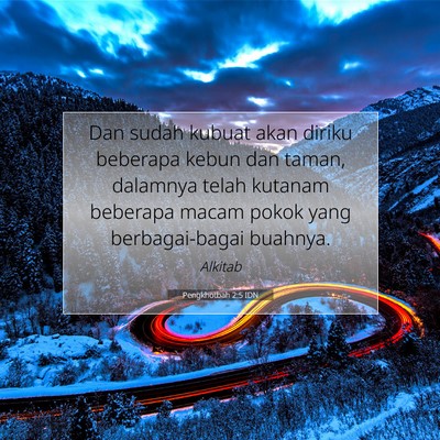 Pengkhotbah 2:5 IDN Gambar Ayat Alkitab