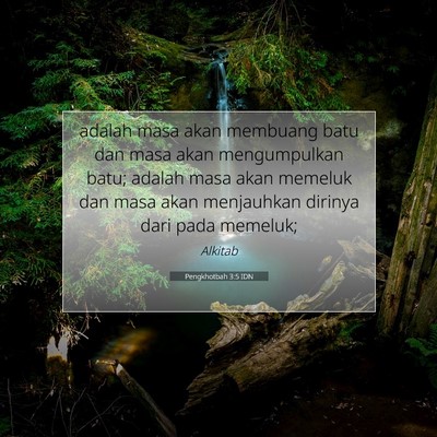 Pengkhotbah 3:5 IDN Gambar Ayat Alkitab