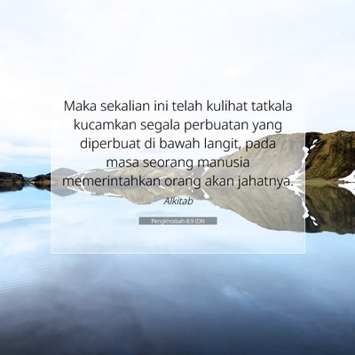 Pengkhotbah 8:9 IDN Gambar Ayat Alkitab