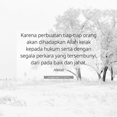 Pengkhotbah 12:14 Ayat Alkitab Dijelaskan