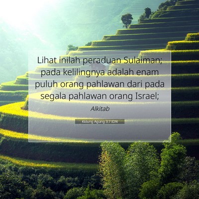 Kidung Agung 3:7 Ayat Alkitab Dijelaskan