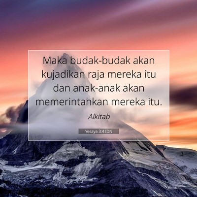 Yesaya 3:4 Ayat Alkitab Dijelaskan