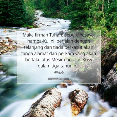 Yesaya 20:3 IDN Gambar Ayat Alkitab