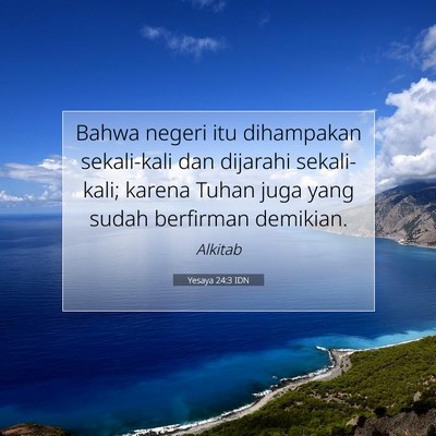 Yesaya 24:3 IDN Gambar Ayat Alkitab