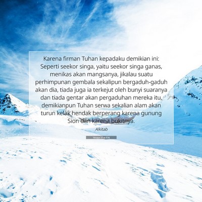 Yesaya 31:4 IDN Gambar Ayat Alkitab