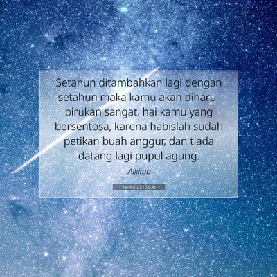 Yesaya 32:10 IDN Gambar Ayat Alkitab