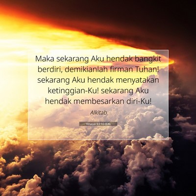 Yesaya 33:10 IDN Gambar Ayat Alkitab