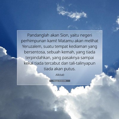 Yesaya 33:20 IDN Gambar Ayat Alkitab