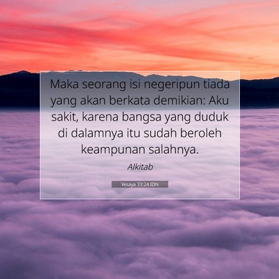 Yesaya 33:24 IDN Gambar Ayat Alkitab
