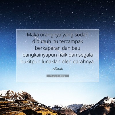 Yesaya 34:3 IDN Gambar Ayat Alkitab