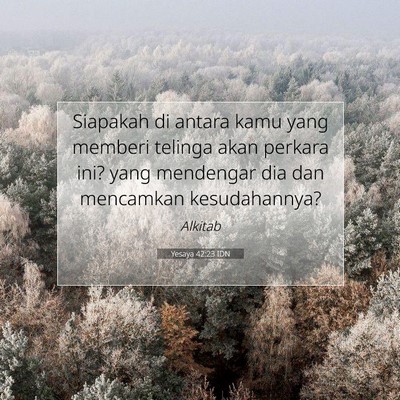 Yesaya 42:23 IDN Gambar Ayat Alkitab