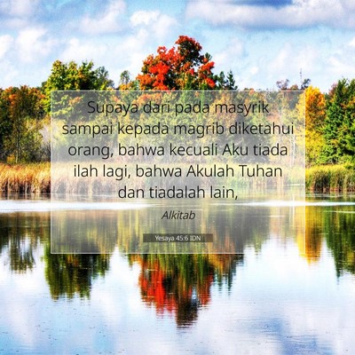 Yesaya 45:6 Ayat Alkitab Dijelaskan