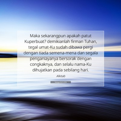 Yesaya 52:5 Ayat Alkitab Dijelaskan