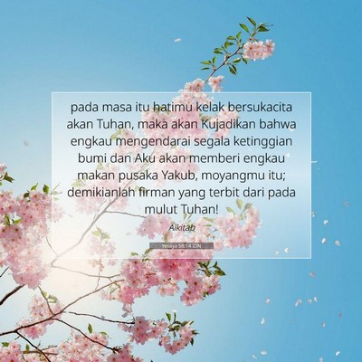 Yesaya 58:14 IDN Gambar Ayat Alkitab