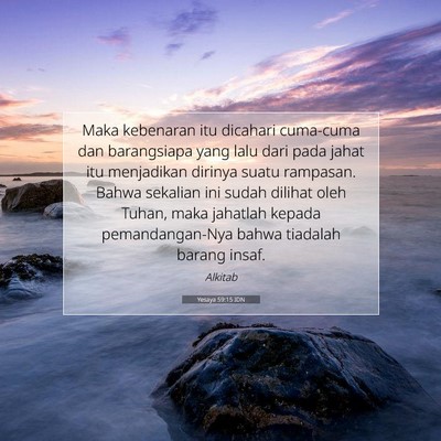 Yesaya 59:15 Ayat Alkitab Dijelaskan