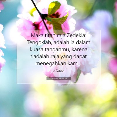 Yeremia 38:5 IDN Gambar Ayat Alkitab
