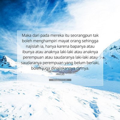 Yehezkiel 44:25 Ayat Alkitab Dijelaskan