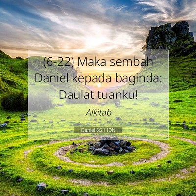 Daniel 6:21 IDN Gambar Ayat Alkitab
