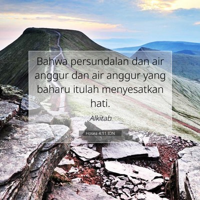 Hosea 4:11 IDN Gambar Ayat Alkitab
